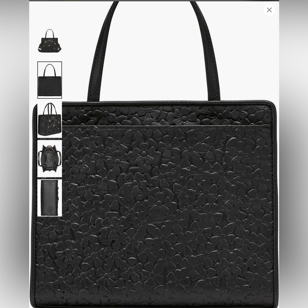 Karl Lagerfeld Black Paris maybelle satchel FLAW - Picture 11 of 16